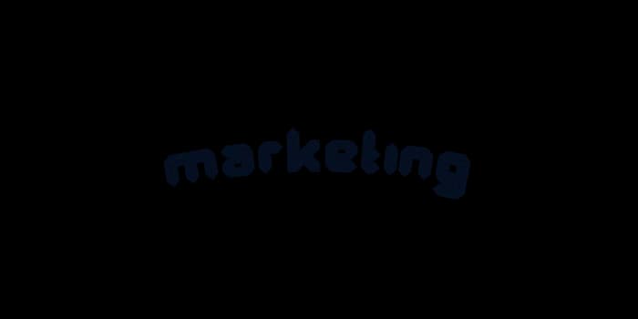 Image of text saying Marketing